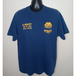 VTG 90s Waco Texas Branch Davidian David Koresh ATF XL T-shirt Single Stitch USA